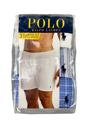 

НОВЫЙ комплект из 3 боксеров классического кроя Polo Ralph Lauren, мужское нижнее белье, размер  40–42, Синий