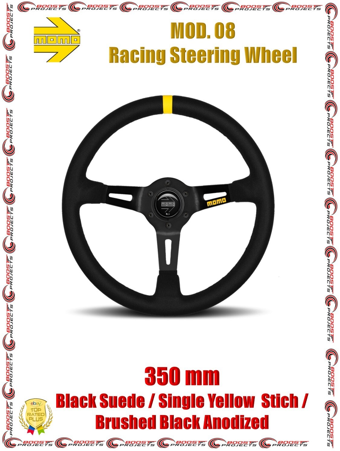 パーツ MOMO M-63 MOD.8 350mm MOMO モモ ステアリング M-63 MOD.08(モデル08) 35φ スエード/ブルー