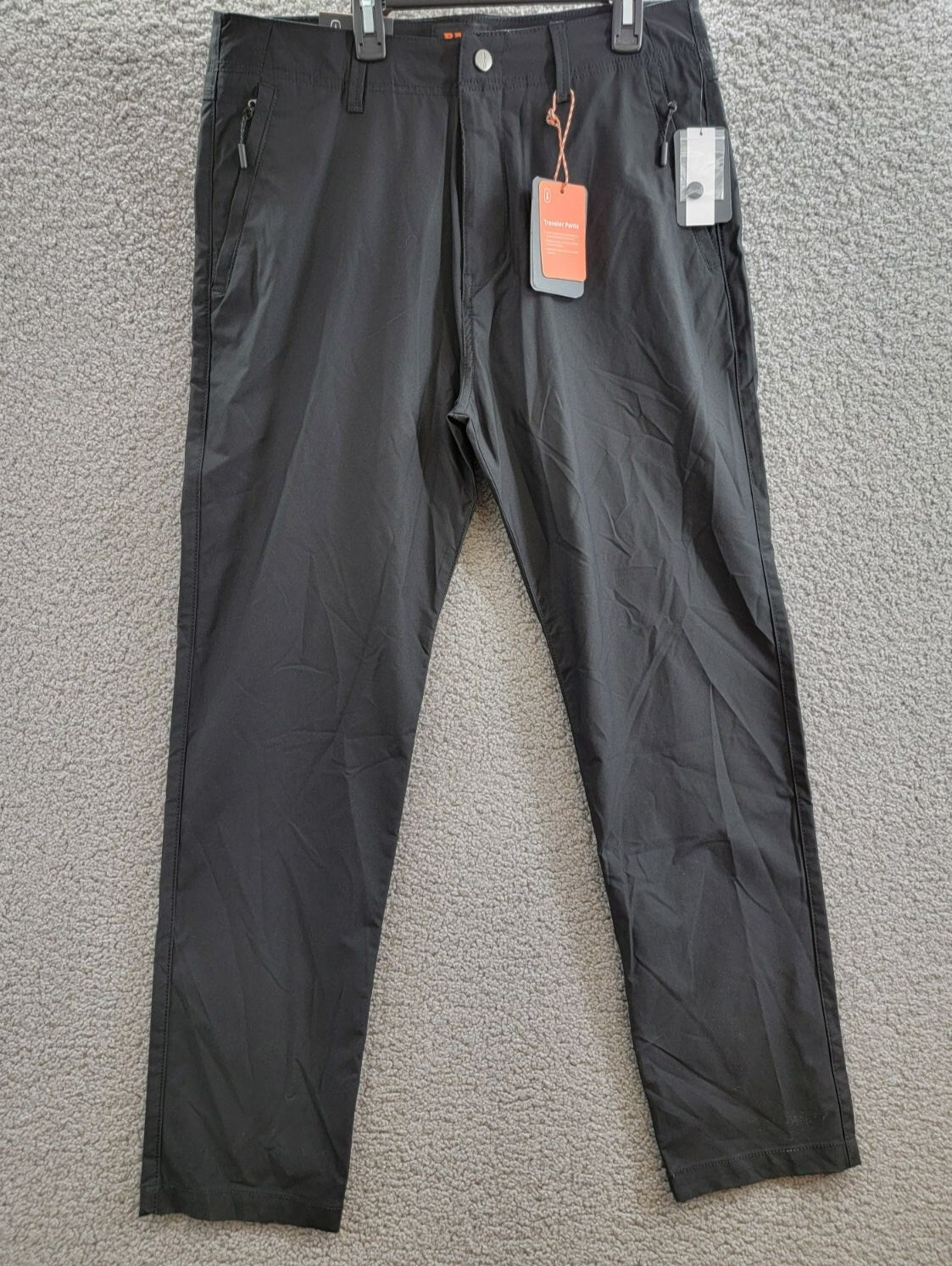 Bass Outdoor Straight-Fit Traveler Pants Men's 32 Caviar Button Zip Closure - Picture 2 of 19