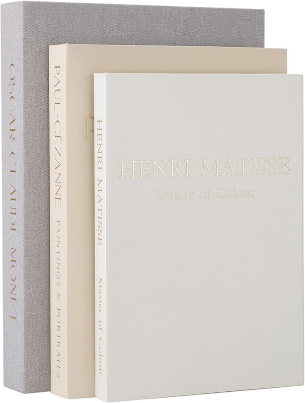 Decorative Books Set of 3, Beautiful Linen Boxes Decor Coffee Table Bookshelf or