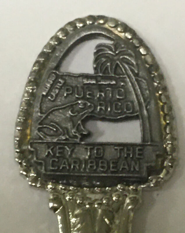 Vintage Souvenir Spoon US Collectible Puerto Rico Key To The Caribbean
