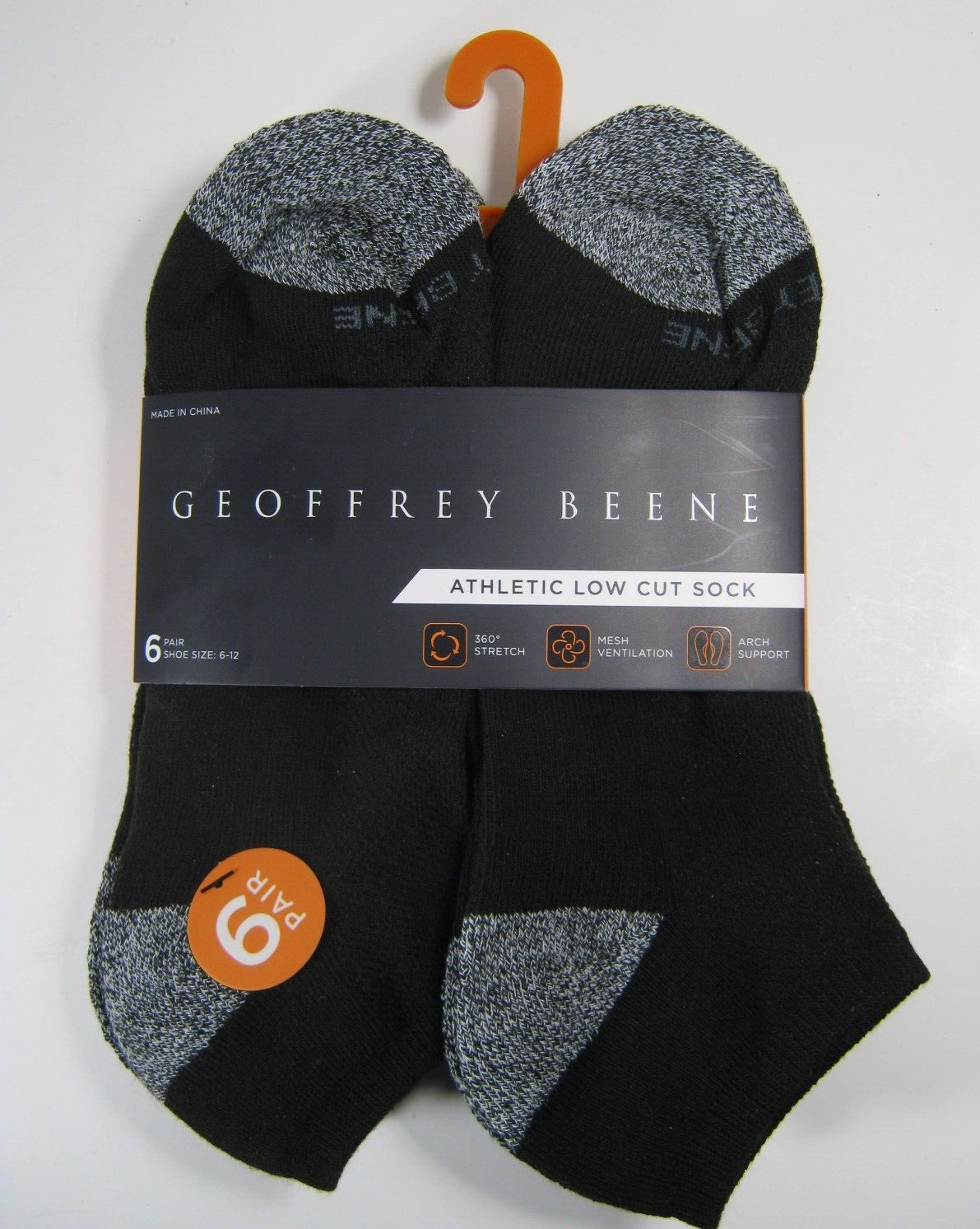6 Pair Black Gray For Shoe Size 6-12