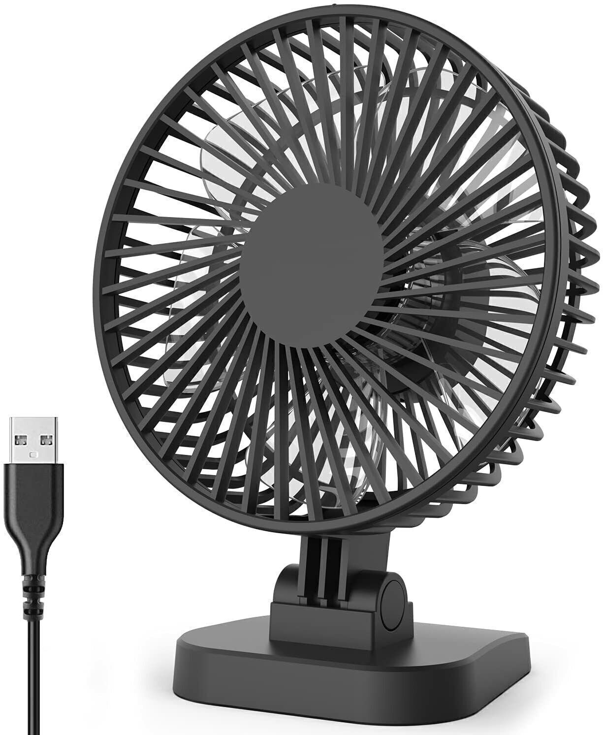 Mini USB Desk Fan Small Quiet Personal Cooler USB Powered Portable Table Fan