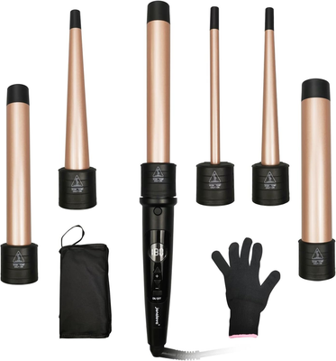 Janelove Hair Curler Curling Wand 6 in 1 Hair Iron Set for Long Short Hair 5