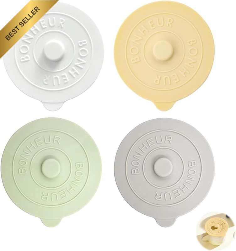 4Pcs Silicone Lids for Cups, Colorful Silicone Cup Covers Reusable Dust-Proof Ai
