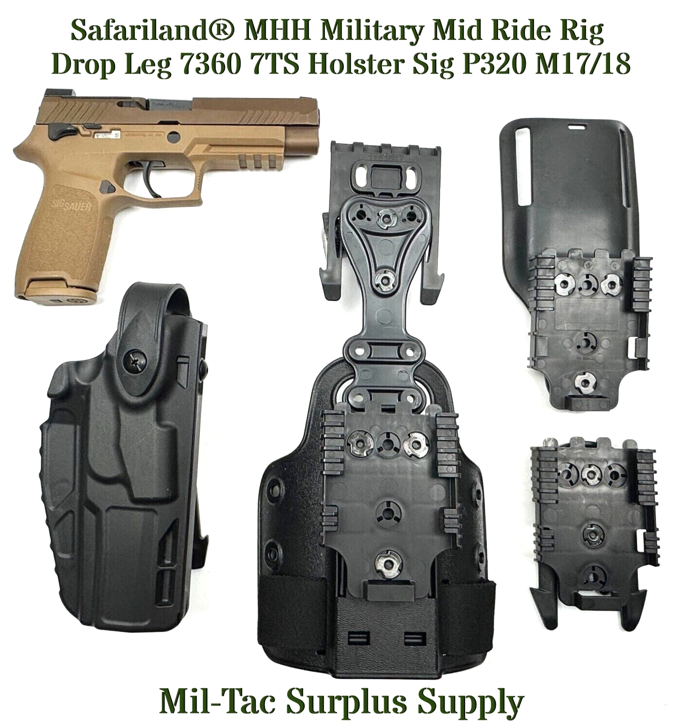 Safariland SLS 7360(M17、M18) 7360RDS - 7TS™ ALS®/SLS™ Mid-Ride, Duty Rated Level III