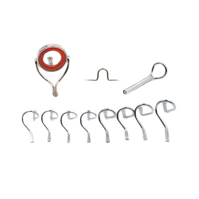 Chrome snake guides fly fishing set