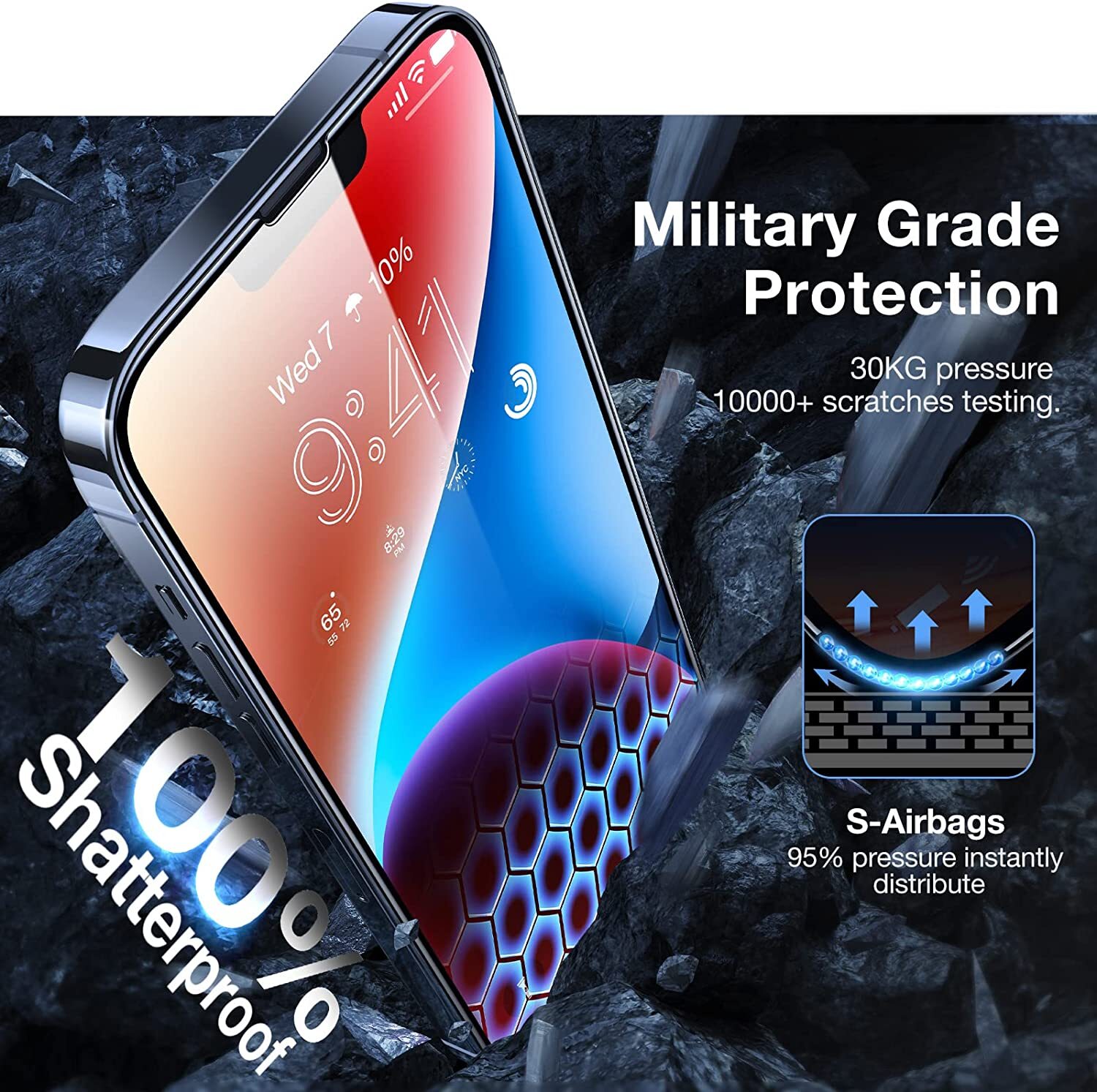 3X Tempered Glass Screen Protector For iPhone 15 14 13 12 11 Pro Max X XS XR 8 7