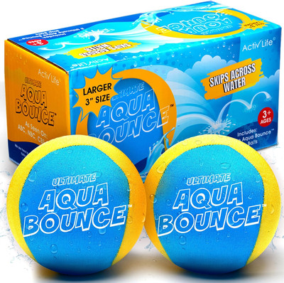 the Ultimate Larger 3  Size Skip Balls - Water Bouncing Ball, Beach Toys for Fri