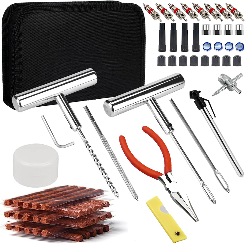Tyre Repair Kit,70Pcs Tyre Plug Kit,Heavy Duty Tyre Puncture Repair Kit