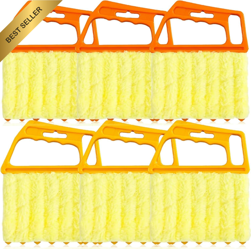 6 Pcs Blind Cleaner Duster Tool Dust Removal Brush 7-Finger Dusting Cleaner Tool