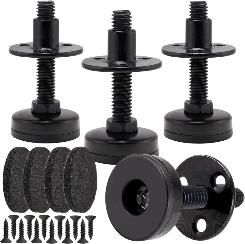 Leveling Feet 3/8-16 for Workbench Garage Heavy Duty 1320LB Nylon Base Felt Pads