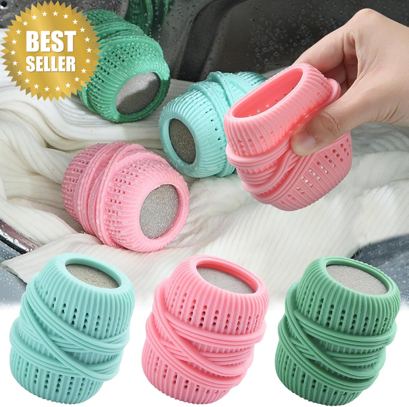 3PCS Reusable Washing Machine & Dryer Lint Remover Balls, Anti-Entanglement Laun