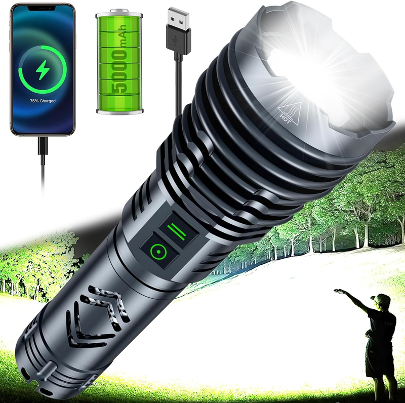 Linternas Recargables 1500000 Lumenes Altos Linterna Led Superbrillante Xhp160.6
