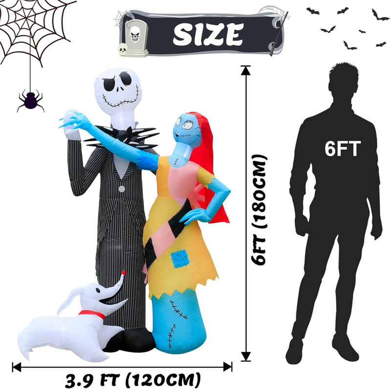 6 Ft Inflatable Halloween Yard Decorations Outdoor - Halloween Blow Ups Inflatab