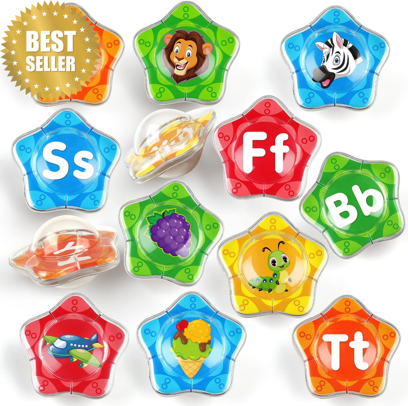 26Pcs Alphabet Bath Toy Set Multicolored for Toddlers