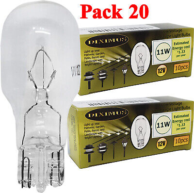 Landscape Light Bulbs - 12v Light Bulb - 11 Watt Low Voltage T5 - 20 Pack