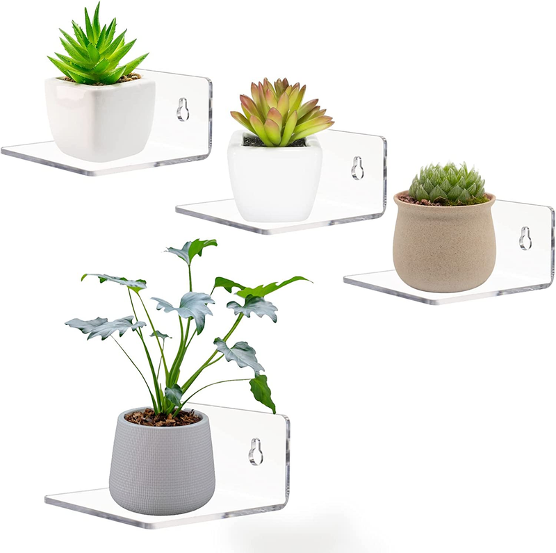 Acrylic Small Adhesive Wall Shelves,Mini Floating Shelves,Acrylic Display Shelve