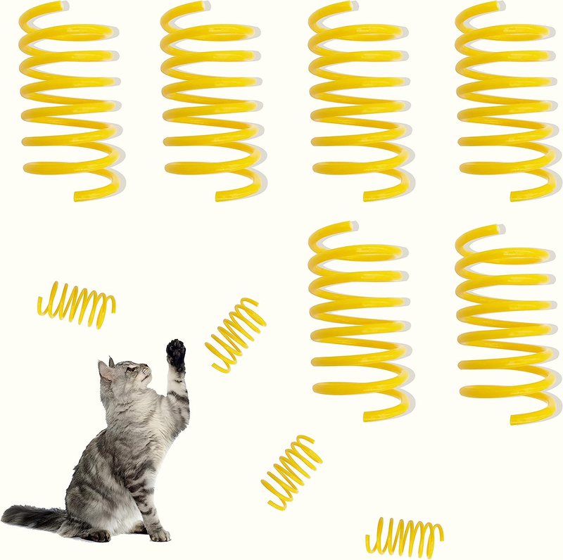 30 Pk Cat Spiral Springs Indoor Cats Colorful & Durable Plastic