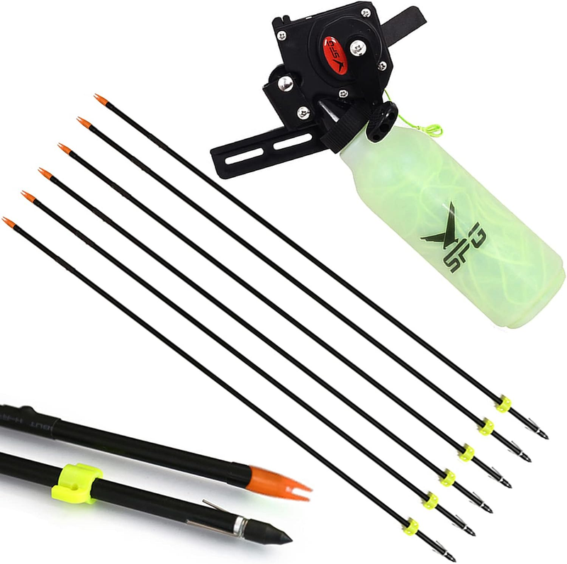 Bow Fishing Reel with Bowfishing Arrows Set Archery Bow Fishing Reel Kit Bowfish