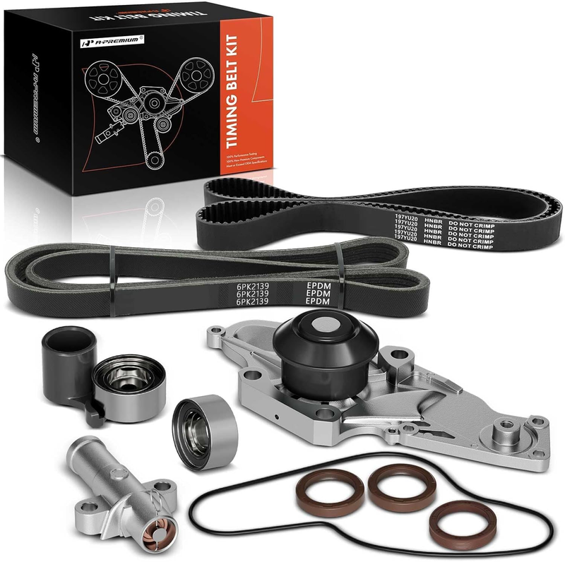 Timing Belt Kit with Water Pump Compatible with 03-18 Honda Accord Crosstour Pil
