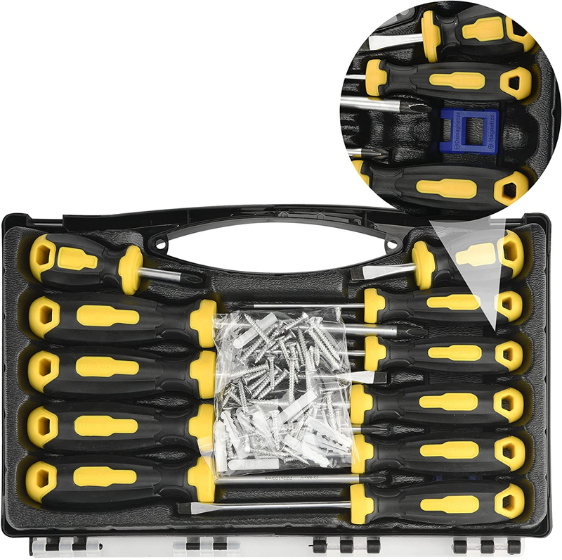 Magnetic Screwdriver Set Slotted/Phillips Mini Precision Screwdriver Non-Slip Cu