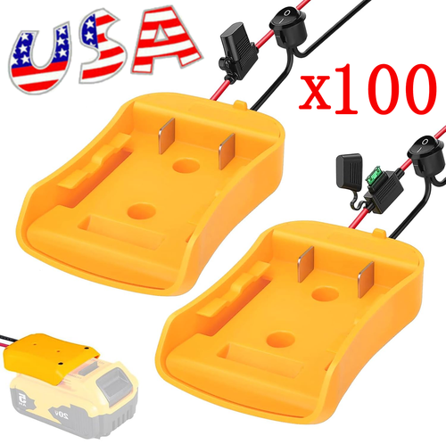 Power Connector DIY Battery Adapter Holder Dock For DeWalt 18V/20V Max Battery
