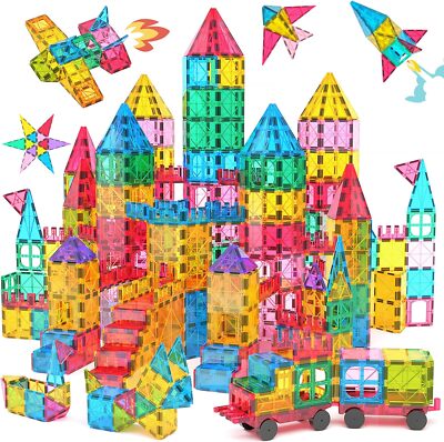 105Stk Blocks Magnetic Building Kinder Spielzeug Magnetische Bausteine Blöcke DE