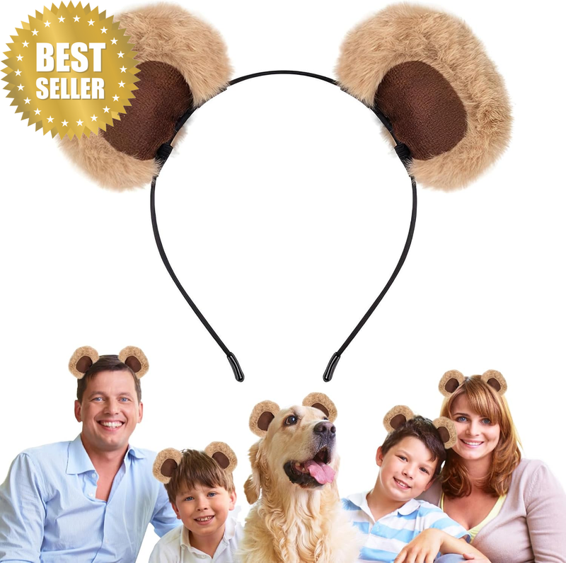 Bear Ears Headband Cute Plush Cartoon Animal Ear Costume Accessories for Hallowe