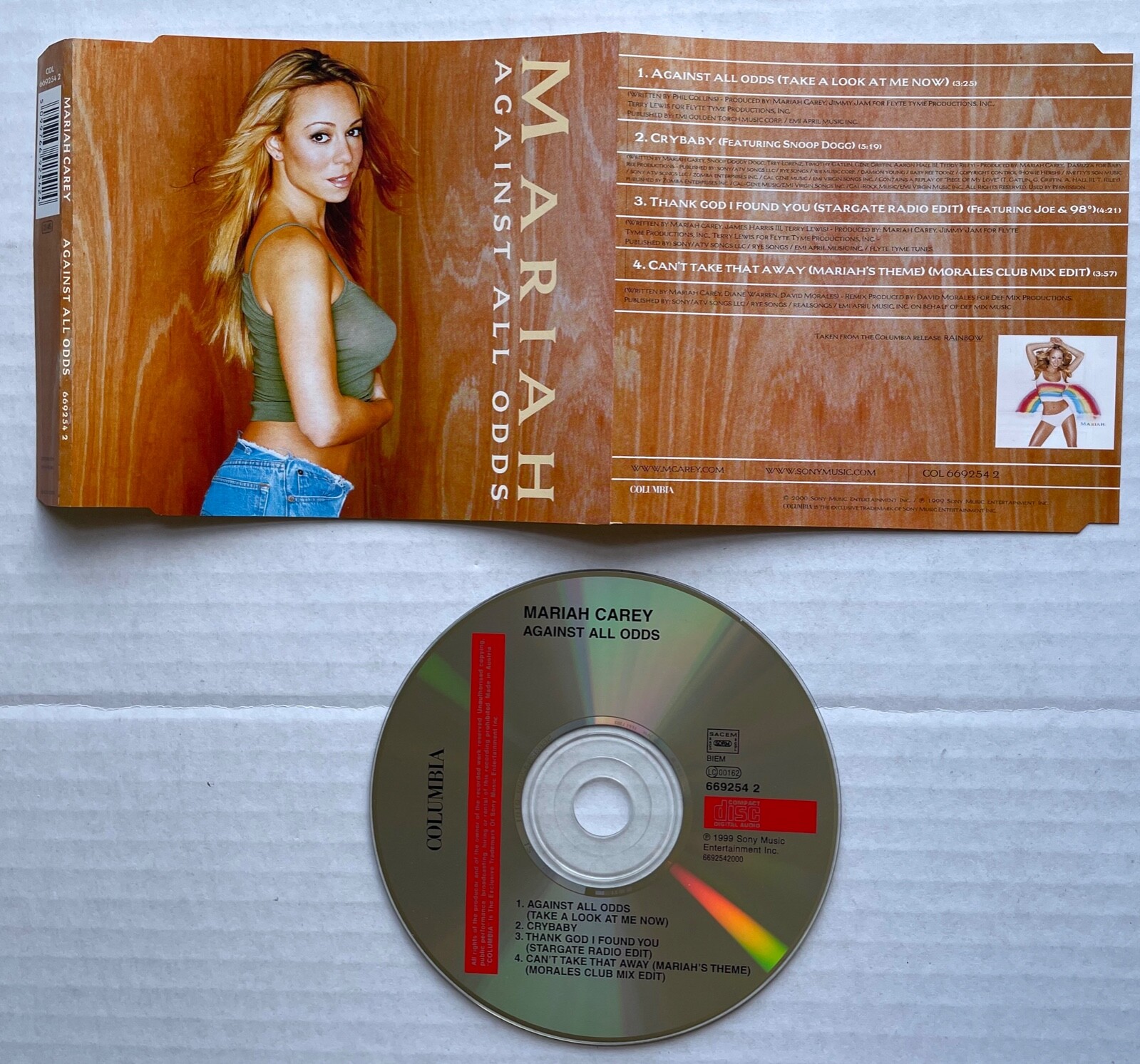 MARIAH CAREY Against All Odds 1999 AUSTRIA 4 Track CD SINGLE
