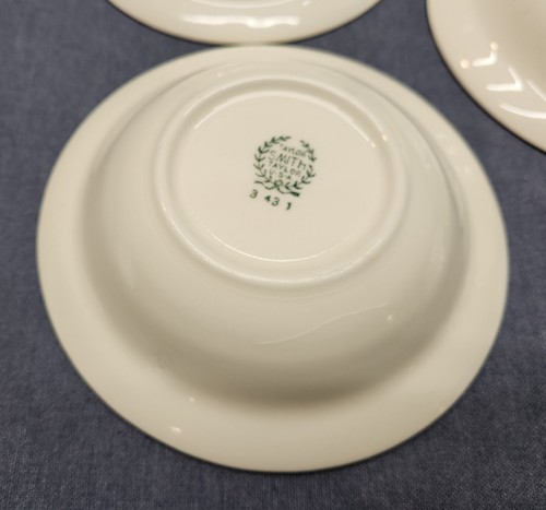 5 Vtg Taylor Smith TS&T 5.5" Berry Dessert Fruit Bowls 1631 Scroll Floral Gold