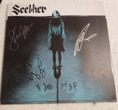 SEETHER SIGNED THE SURFACE SEEMS SO FAR VINYL ART LITHOGRAPH /POSTER COA PROOF
