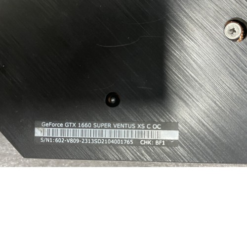 For MSI GeForce GTX 1660 SUPER VENTUS XS C OC 6GB GDDR6 Graphics Card