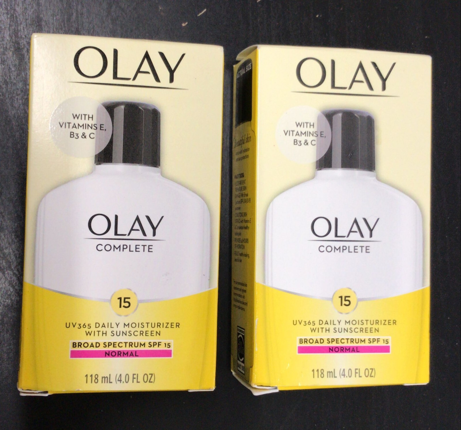 2pk  OLAY Complete UV 365 Daily Moisturizer With Sunscreen SPF 15 NORMAL 4.O(O3)