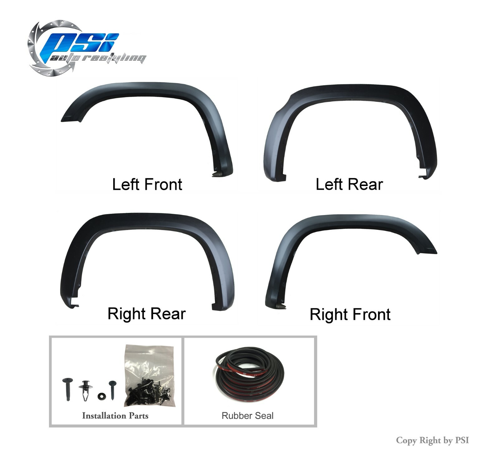 Paintable OE Style Fender Flares Fits Toyota Tundra 2014-2021 Full Set