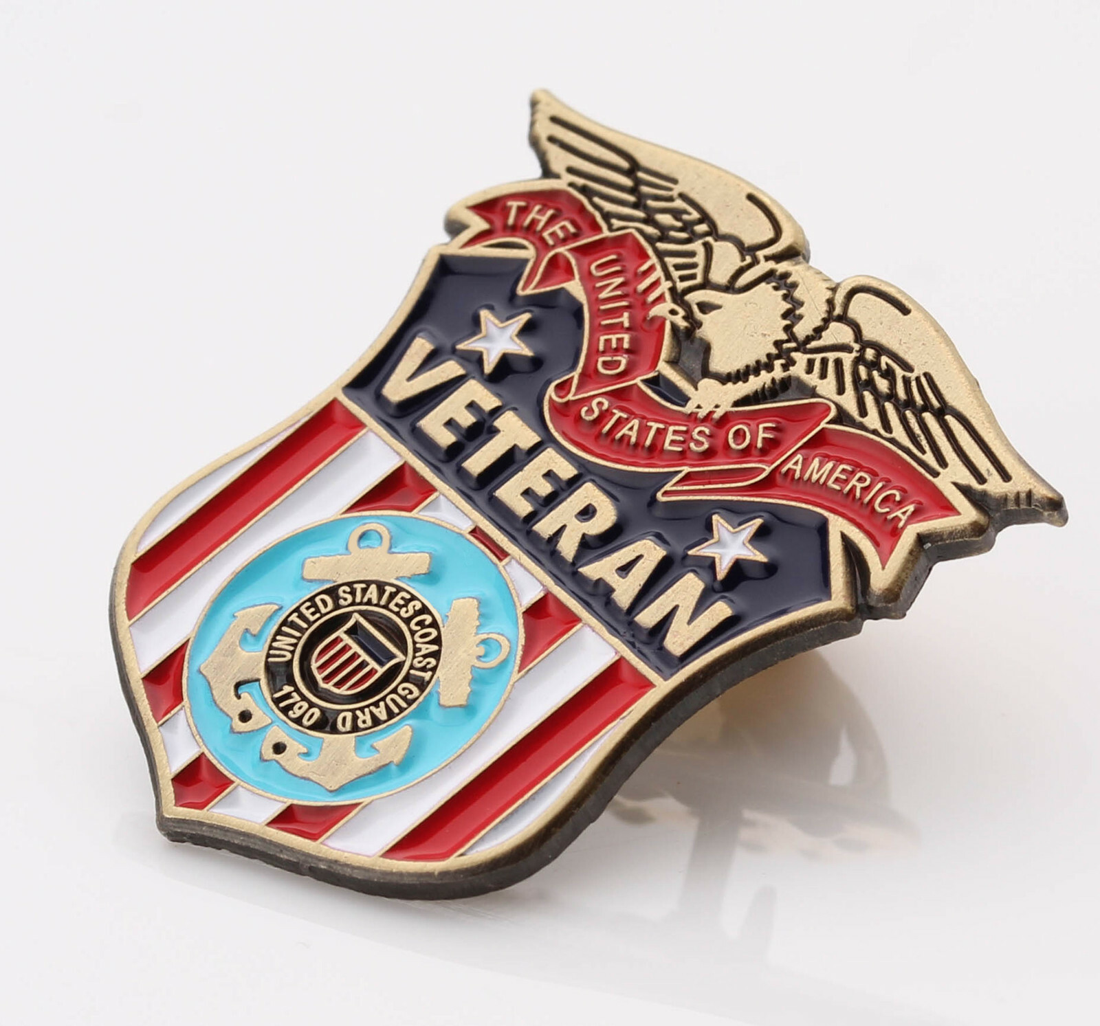 U.S. Coast Guard Veteran Lapel Pin, For Veteran Guardsman