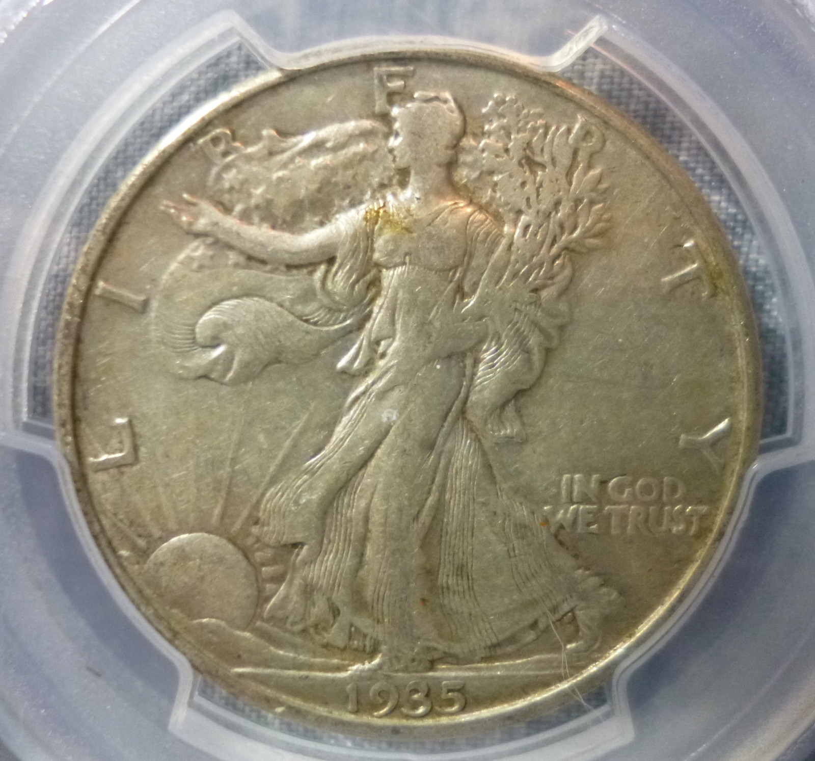 1934-D XF-40, 1935-D XF-45 & 1936-D AU-50 PCGS Walking Liberty Half Dollars