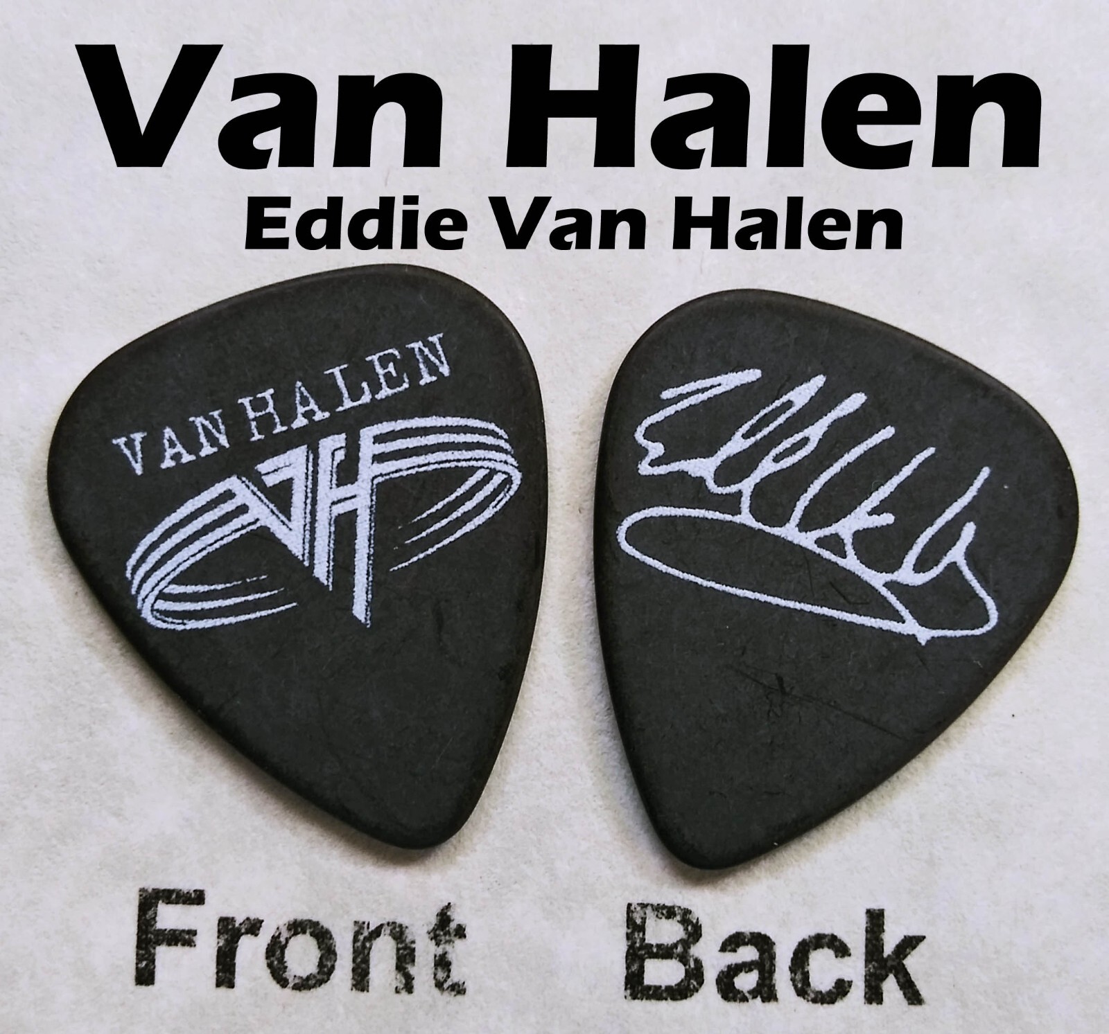 1989年 Van Halenツアープログラム+Eddyのギターピック＋半券 1989年 Van Halenツアープログラム+Eddyのギターピック＋半券