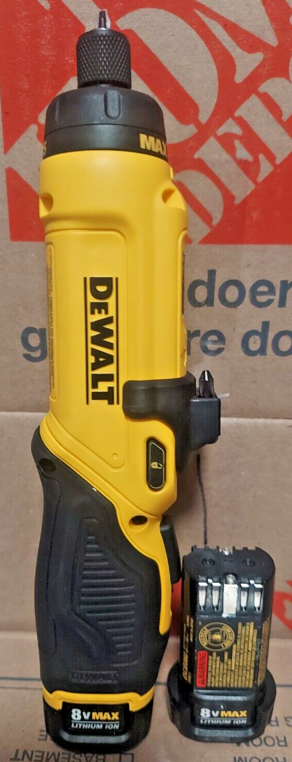 CLEAN Dewalt DCF680 8V Cordless Gyroscopic Screwdriver w/2 baterries