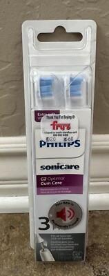 NEW Philips Sonicare Optimal Gum Care Tooth Brush Heads White 3 Pack