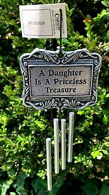 CARSON STATES METAL WINDCHIME - WINDCHARMS - A DAUGHTER IS A PRICELESS TREASURE