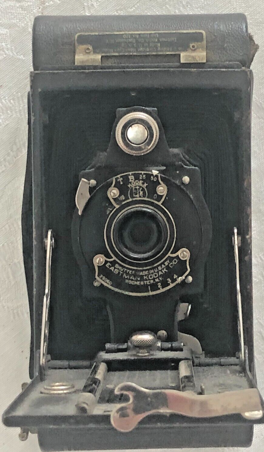 ヴィンテージ蛇腹Eastman Kodak 二眼レフカメラ外観革張傷無機能動完動 ヴィンテージ蛇腹Eastman Kodak 二眼レフカメラ外観革張傷無機