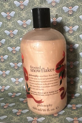 Philosophy Frosted Snowflakes Shampoo, Shower Gel & Bubble Bath 16 oz