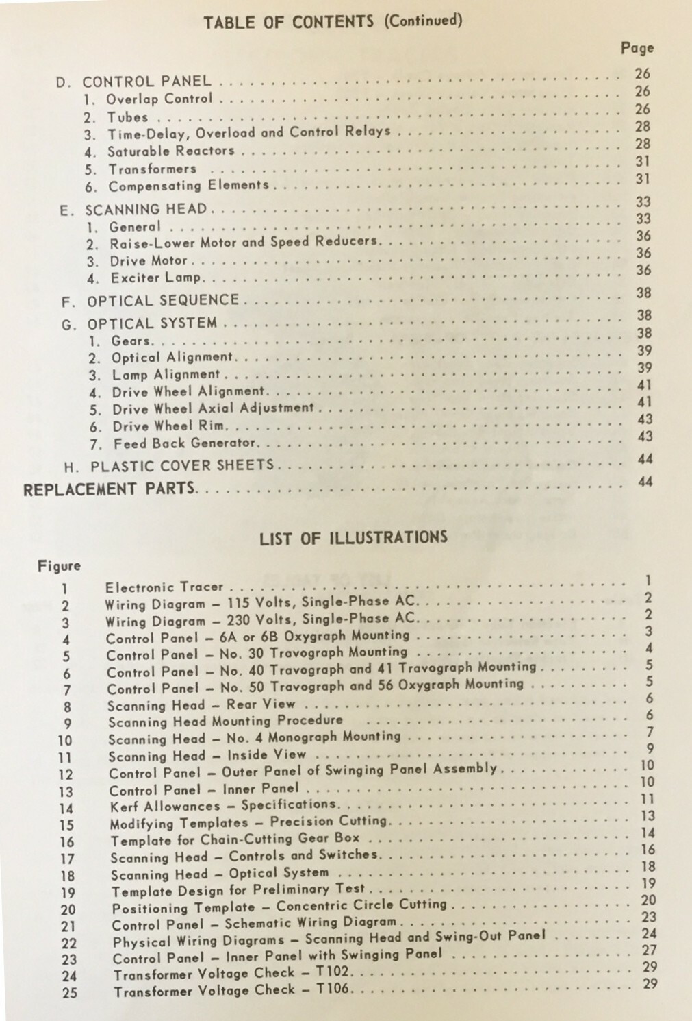 Vintage Airco Model D Electronic Tracers Manual