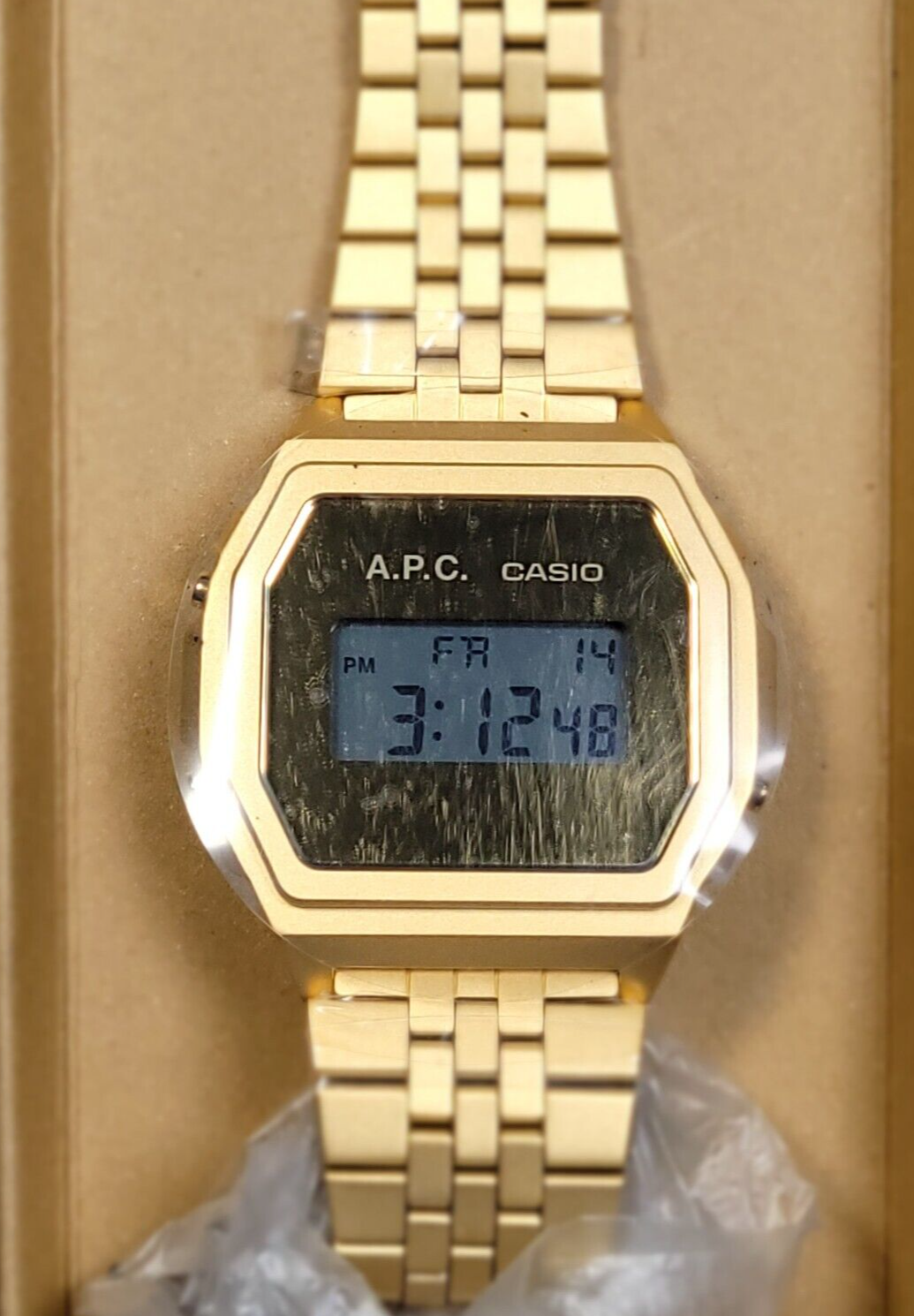 Casio Vintage A1000 Series A.P.C. Collaboration Gold Digital Watch