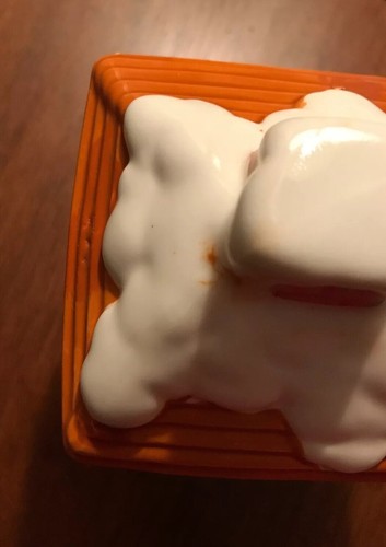 CERAMIC CHRISTMAS VILLAGE HOUSE CANDY STORE SHOP JAR - Made In Japan