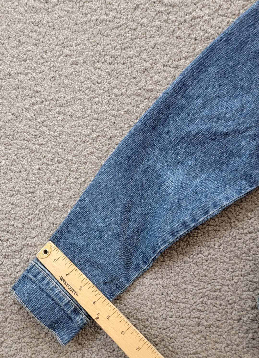 Jessica Simpson Trendy Plus Pixie Long Sleeve Denim Jacket Women's 1X Mercer - Picture 11 of 18