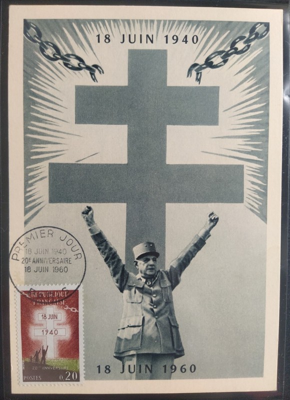 Carte Maximum Timbre Appel Du 18 Juin 1940 De Gaulle NÂ° 1264 OblitÃRÃ Paris 1960