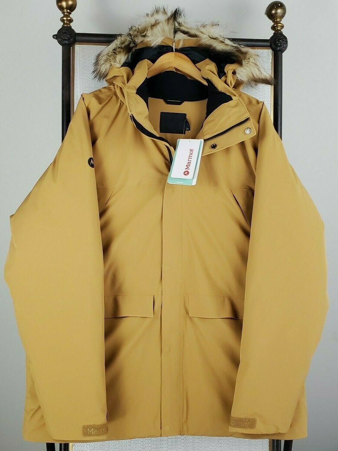 Pre-owned Marmot $375  Size 2xl 700 Goose Down Mens Khaki Hooded Yukon Jacket Parka In Beige