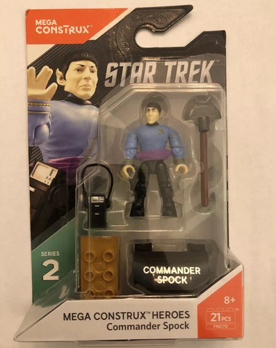 Mega Construx Heroes Captain Kirk & Commander Spock Star Trek Series 2 Set